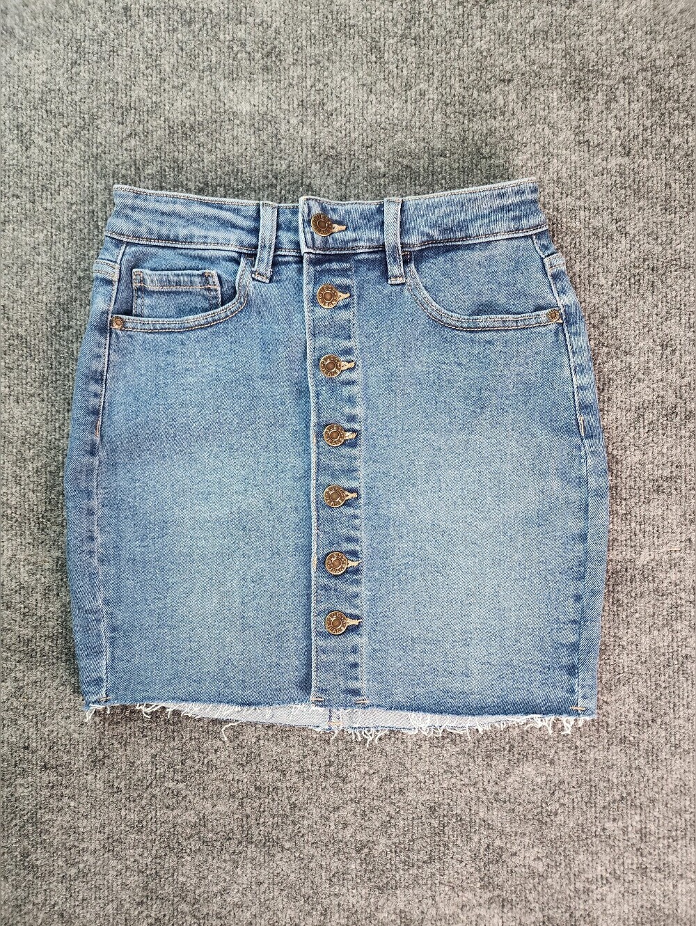 Guess Jean Button Up Skirt Womens Size Small 90s Y2k Vintage